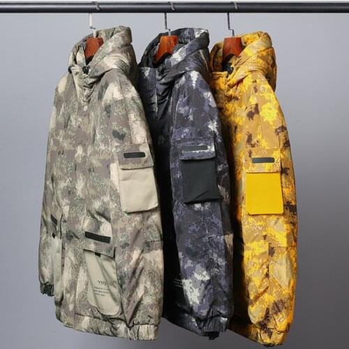 Brand Winter Parkas Men Warm Thick Windproof Jacket Men Duck Down Multi-pocket Hooded Camouflage Coat Waterproof Outwear Jackets