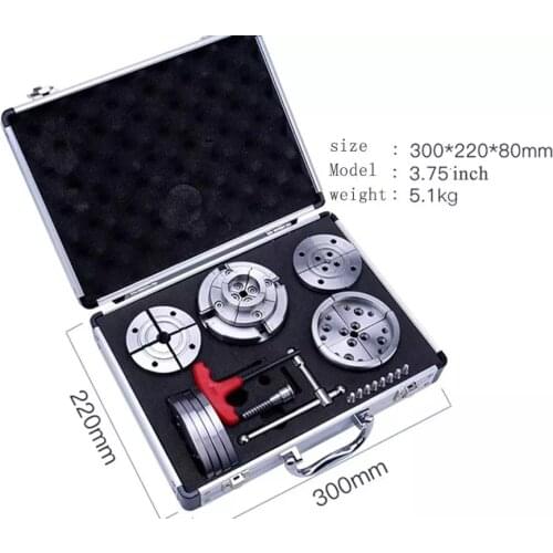 Wood Lathe Chuck Set 3.5"Inch Self Centering Scroll Chuck High Quality 4 Number Of Jaws Woodworking Lathe Chucks