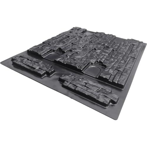 Wall Concrete Molds Garden House Wall Stone Tiles Stone Mold Cement Bricks Maker Mould Vertical Concrete Stamps Retro