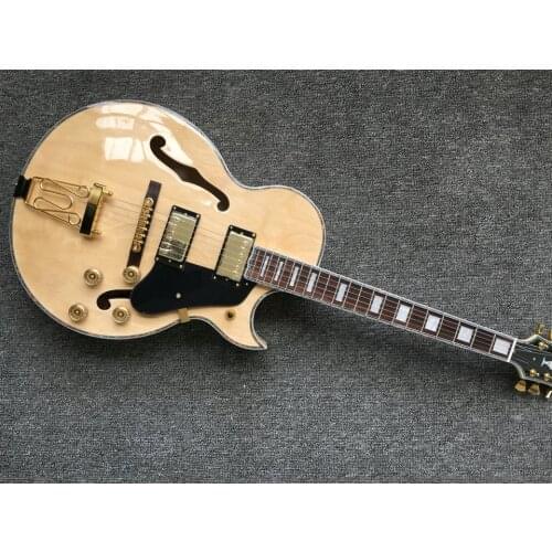New style,China Custom Jazz electric guitar,F hollow body natural color Jazz guitar,custom guitarra,real photos
