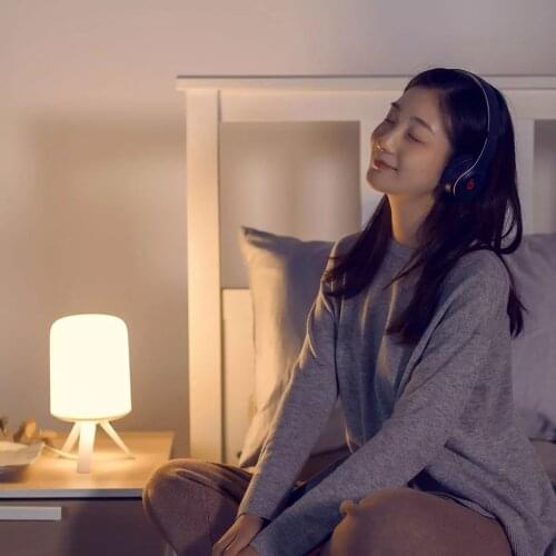 Original Xiaomi Zhirui Bedside Lamp Small Colorful Atmosphere Light 3styles Minimalist Hazy Design Exquisite Work With Mijia App