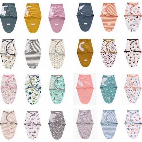 Newborn Swaddle Wrap Cotton Baby Receiving Blanket Bedding Cartoon Cute Infant Sleeping Bag For 0-6 Months