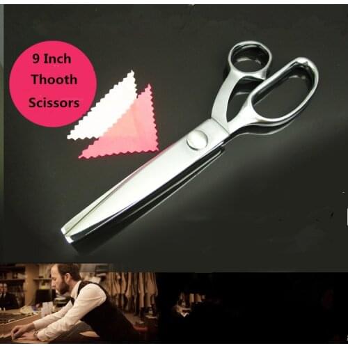 Hot shears Mikala Full Stainless Steel Professional Tailor tooth Scissors Household Sewing Clothes Laciness Scissors Textile