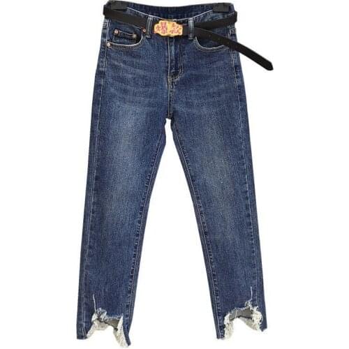 Py1160 Cheap wholesale 2021 spring summer autumn new fashion casual Denim women Pants woman female OL vintage streetwear