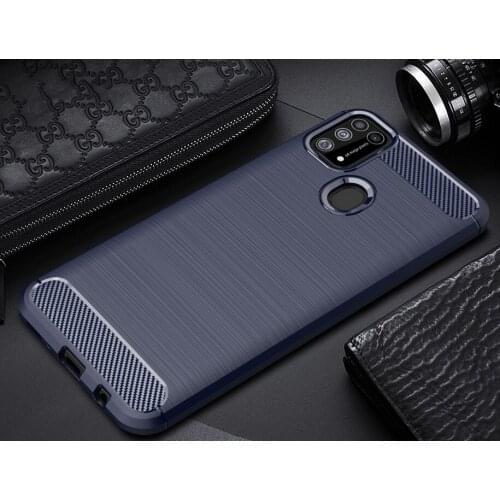 Luxury phone case For Samsung Galaxy A70E M31 smartphone Soft Silicone Carbon Fiber Texture cover for Galaxy M31 A70e funda