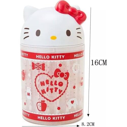 Sanrio hello kitty Melody cartoon cute toothpick holder cotton swab storage box KT storage box