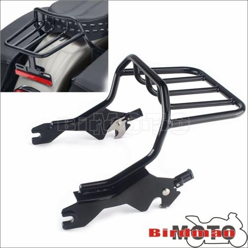 Motorcycle Rear Fender Steel Rack For Harley Softail Detachable Two-up Luggage Racks Fat Bob FXFB 18-19 Fat Bob 114 FXFBS 18-up