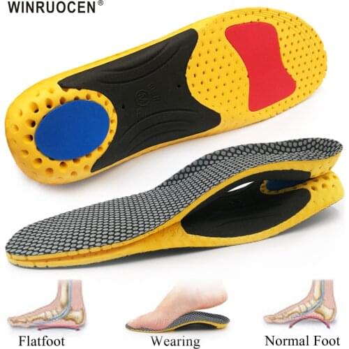 EVA Sport Running Orthopedic Insoles for flat feet Man Women XO legs Arch support for plantar fasciitis Feet Care insert pad