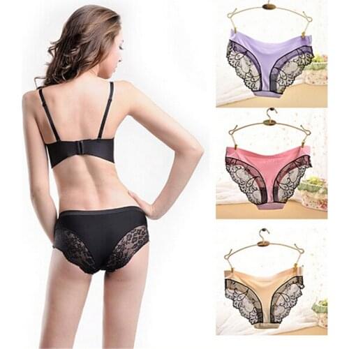 LeafMeiry #710 Hot Sale Ladies Underwear Women Fancy Lace Panties for Women Traceless Crotch of Cotton Briefs