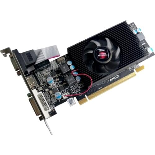 Video Card for AMD Radeom HD7670 DDR5 2G DVI VGA HDMI PCI-E Full Half low profie bracket Graphics Card NEW