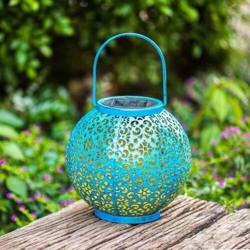 Waterproof Outdoor Solar Lamp Retro Hollow Lantern Light Solar LED Light Hanging Projector Lamp Garden Lawn Landscape Light IP65