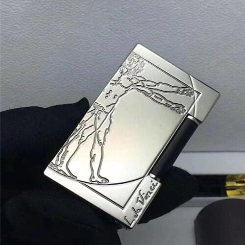 100% brand new retro DuPont bright sound lighter Seiko manufacture windproof copper body cigarette lighter with box