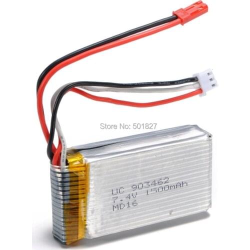 YUKALA wltoys V913-25 7.4V 1500Mah lithium Cell / Lipo Battery Spare Parts For wltoys V913 2.4G 4CH With Gyro RC Helicopter