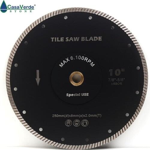 10 inch super thin 250mm diamond turbo porcelain saw blade for stone,porcelain and ceramic tile cutting