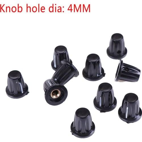 10pcs Bakelite Potentiometer Knob Hole: 4MM For WH5 WXD3-13 K17-01 Potentiometer Knob Hole: 4MM High:17mm