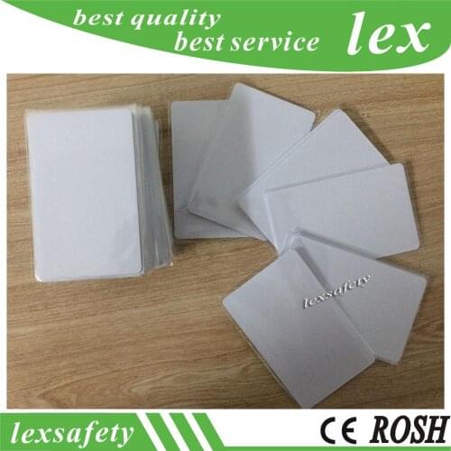 500pcs EM4100 M1 RFID ID IC Dual Frequency 13.56mhz 125khz PVC White Cards TK4100 F08 For Access Control System Time Attendance