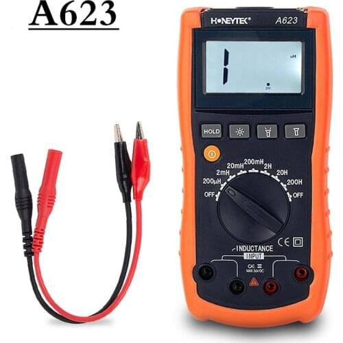 A623 Digital LCD Multimeter Capacitance, Mini Meter Tester Detection Data retention Display back Inductor meter