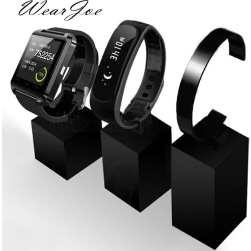 Black/Frosted/Clear 3pcs/set Desk Shelf Acrylic Wrist Watch Bracelet Retail Display Rack Stand Wrist Strap Holder Sale Show Case
