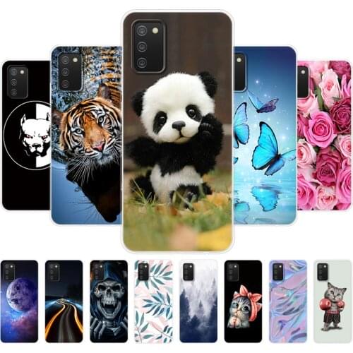 For Samsung A02s Case Soft Silicon Tpu Back Phone Cover For Samsung Galaxy A02s GalaxyA02s A 02s SM-A025F a025 6.5“ Panda tiger