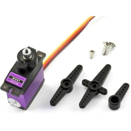 4PCS MG91 13g 2.6KG Torque Metal Gear Digital Servo for RC Model Drone Airplane Helicopter Car Boat
