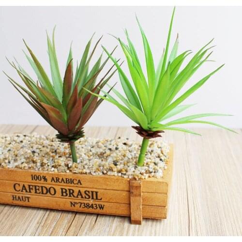 Diy Office Desktop Artificial Plants Simulated PVC Color Fleshy Flower Head Grass Bonsai Potted Ornaments 2pc/lot