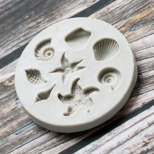 Cake Decorating Tools Ocean Biological Conch Sea Shells Silicone Mold DIY Fondant Chocolate Cake Pudding Mold Baking Tool