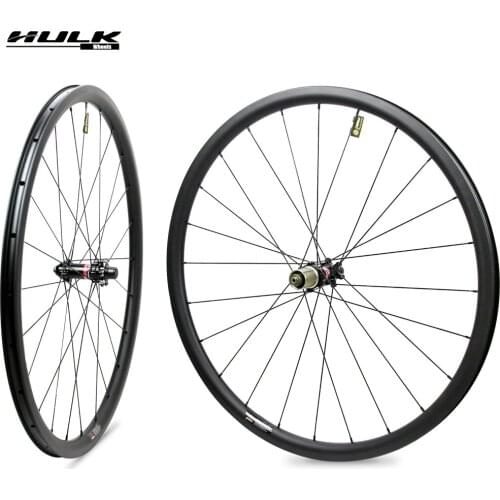 HULKWHEELS 29er Mtb Ultralight Carbon Wheels 28x24mm Tubeless NOVATEC D411SB/D412SB Bike Bicycle Mountain Wheelset 1423 Spoke