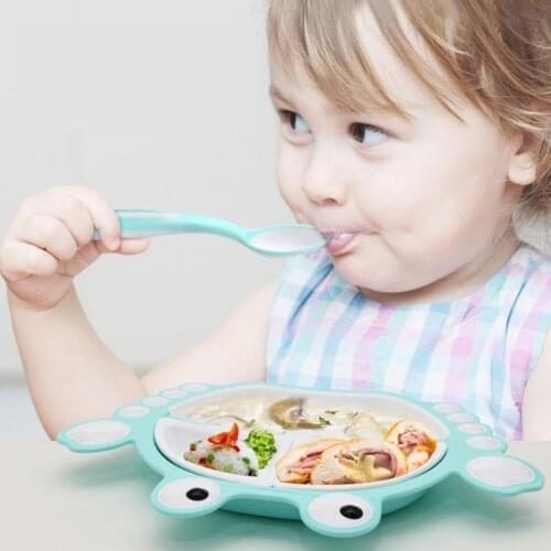 Creative Crab Infant Dish Cartoon Shape Non-slip Handle Utensils Baby Training Dining Plate Smooth Edge Baby Tableware