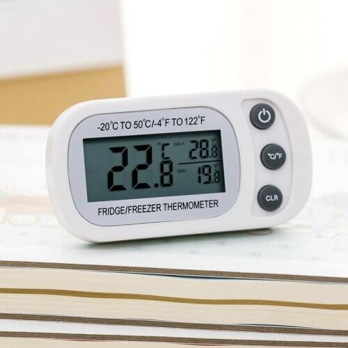 Kitchen Refrigerator Digital Thermometer Ipx3 Waterproof Low Temperature Resistance Record The Lowest And Highest Temperature