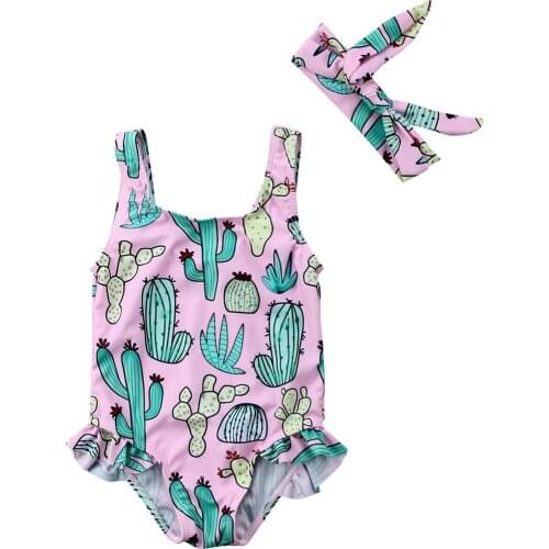 Newborn Toddler Baby Girl cactus Swim Swimsuit Swimwear Swimming Summer Beach Clothes