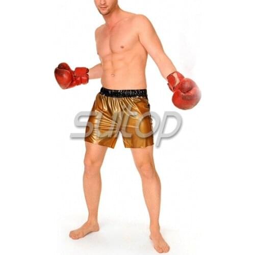 Nature rubber latex boxer pants latex shorts