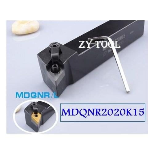 MDQNR2020K15, 20*20*125mm Metal Lathe Cutting Tools,CNC Turning Tool,Lathe Machine Tools, External Turning Tool Type MDQNR/L