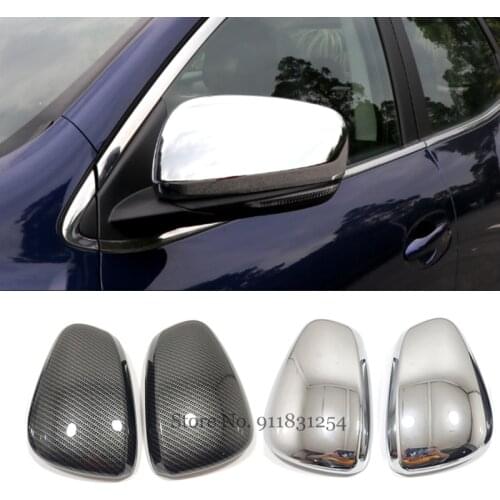 For Renault Kadjar Koleos Samsung QM6 ABS Chrome/Carbon Car Rearview Side door turning Mirror Cover trim 2016-2019 accessories
