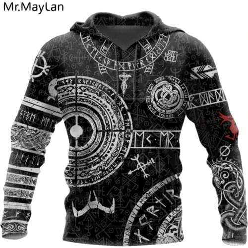 New Viking Odin Tattoo 3D Printed Men hoodies Harajuku Fashion Hooded Sweatshirt Autumn Unisex Street hoodie sudadera hombre