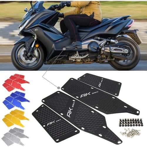 NEW Motorcycle Floorboards Foot Pegs Pedal For KYMCO AK550 KYMCO AK 550 2017-2020 Front and Rear Footrest Footboard Step
