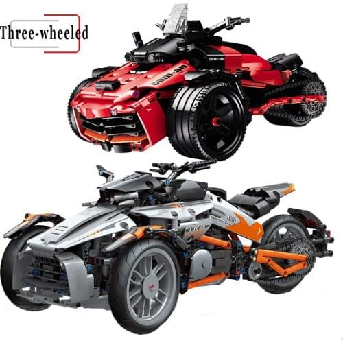 903Pcs New Moto Building Blocks Bricks Super Speed Four Wheels MOTO MINI Model Gifts Toys for Kids Children Technic Vehicle Cars