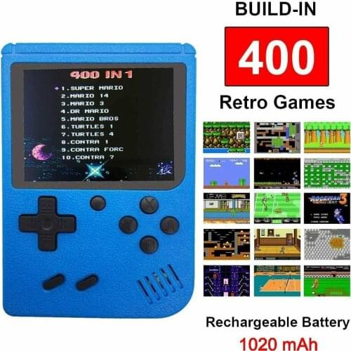Handheld Game Player Portable 3 Inch LCD Screen 400 Retro Games In 1 Classic 8 Bit Pocket Game Players AV Output Video Game