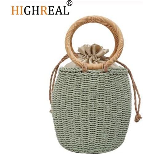 Leisure Solid Color Straw Crossbody Bags For Women 2020 Summer Messenger Shoulder Bag Female Travel Phone Purses And Handbags