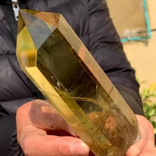 Natural Citrine Smoky Crystal Obelisk Topaz Quartz Pillars Healing Point