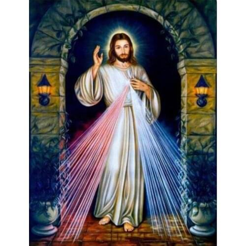 Religion Diamond Art Jesus Christ Mosaic Embroidery Painting Rhinestone Drawing Picture Home Wall Papers Handcraft Gift Beadwork
