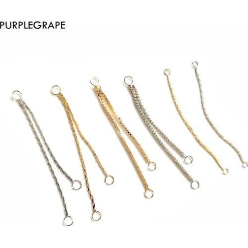 Fringed diy earrings jewelry accessories pendant jewelry female models fashion fine 24k plated gold 4pcs PURPLEGRAPE