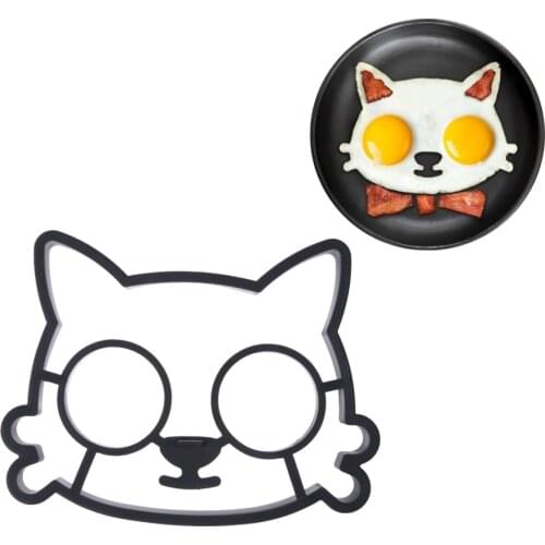 Silicone Cat Thicker Silica Gel Form For Frying Eggs Tools Breakfast Omelette Mold Device Pancake Ring Egg Shaped Kitchen Tool