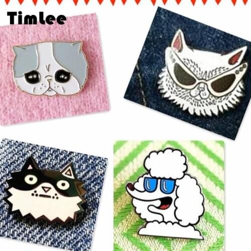 Timlee X067 Free shipping Cartoon Cute Dog Metal Brooch Pins,Fashion Jewelry Wholesale