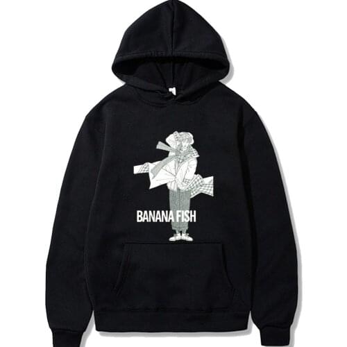 Banana Fish Hoodie Fashion Long Sleeve Pullovers Tops Winter Male And Female