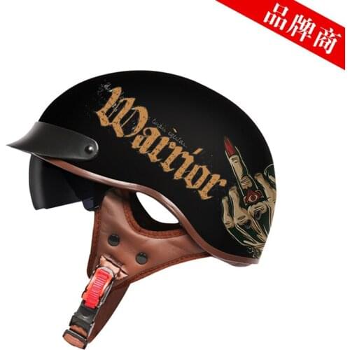 Cross-country Outdoor Motorcycle Electric Bicycle Helmet Riding Half Helmet Four Seasons Bicycle Protective Helmet Retro Helmet