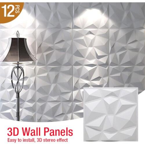 50x50cm 3D tile panel mold plaster wall 3D wall sticker living room 3D wallpaper Waterproof wall cloth ceiling Bathroom Kitchen