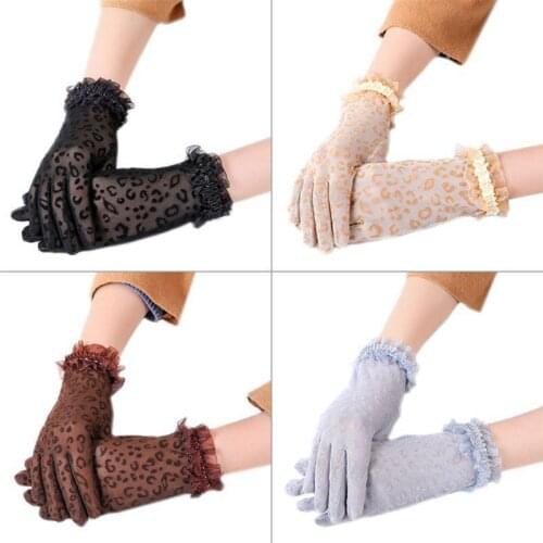 Women Sun Protection Glove Summer/Autumn Lady UV Sunscreen Driving Golves Fashion Beautiful Womens Dancing Party Lace Gloves