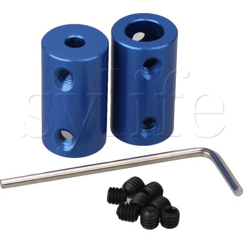 2pcs 4mm-8mm Aluminum Alloy Shaft Robot Rigid Copper Motor Coupling Coupler