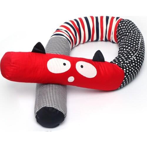 200cm Newborn Baby Bed Bumper Infant Crib Cartoon Pillow Bumper Cotton Cushion Kids Room Bedding Decoration