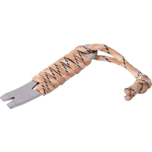 2021 Portable Multifunctional Tool EDC Outdoor DIY Parachute Pocket Crank Stainless Steel Winding Pin Crank Scraper Crowbar